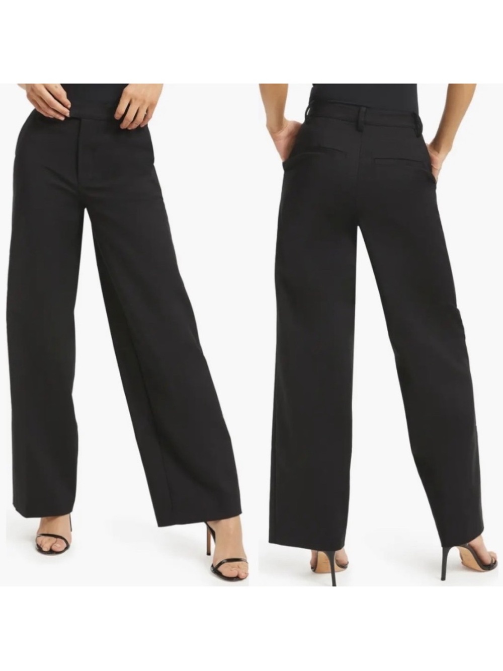 Good American Woven Trouser 2.0 Black Wide Leg Pants 00/24
